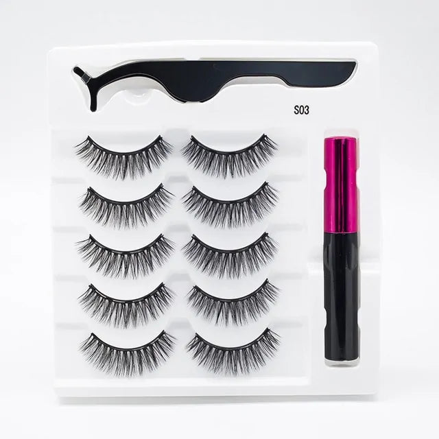 Magnetic Eyelashes False Lashes +Tools