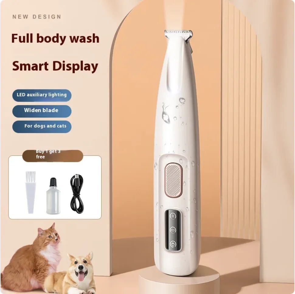 Pets Paw Trimmer with LED Light and Display -Waterproof