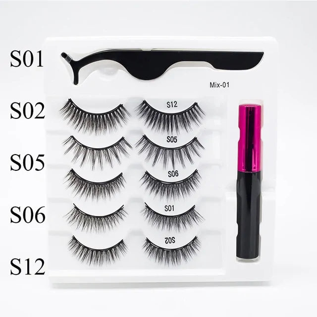 Magnetic Eyelashes False Lashes +Tools