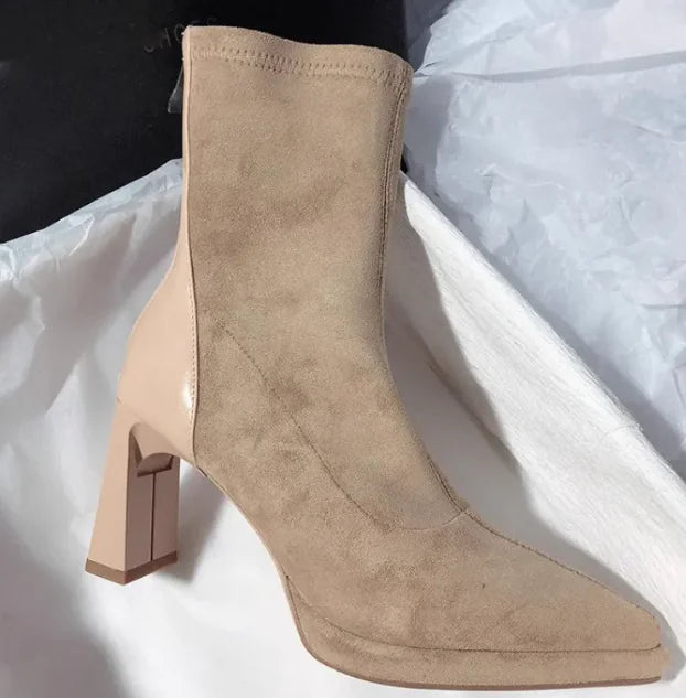 Chic Chunky Heel Ankle Boots