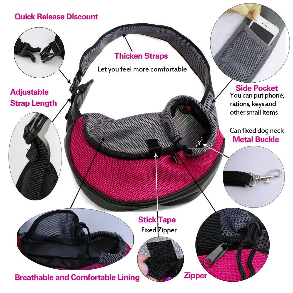 Pet Carrier Sling with multiple colors and size