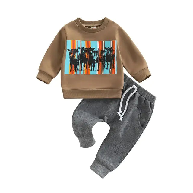 Kids Long Sleeve Sweatshirt with pant