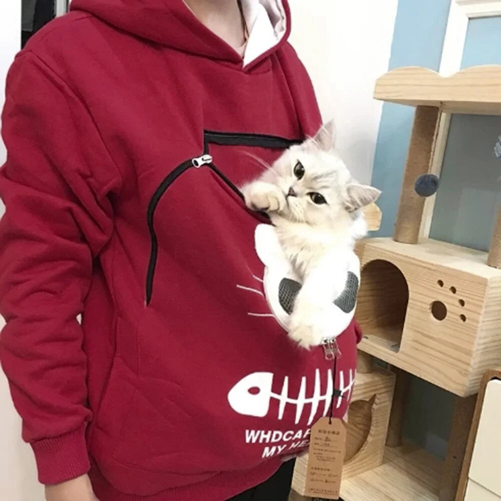 Cat's Hoodie with Cuddle Pouch