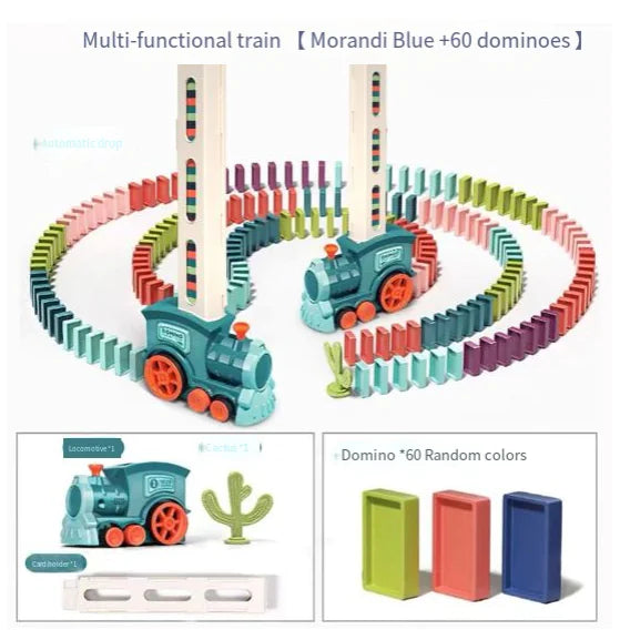 Kids Electric Domino Train Car Set