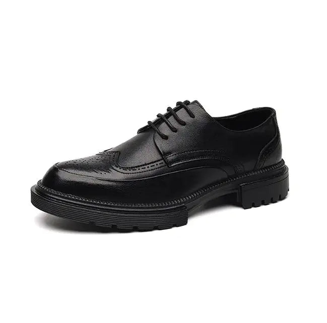 Men's Brogue Platform Leather Shoes