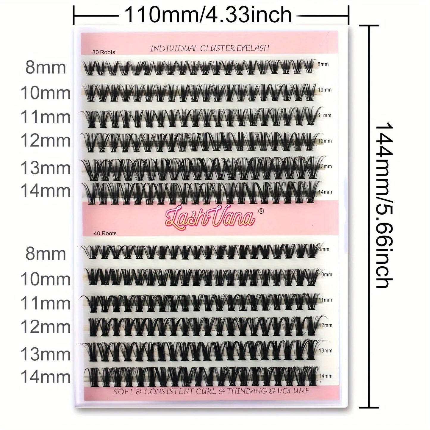 DIY Eyelash Extension Kit - 240pcs Cluster Lash with Bond & Seal