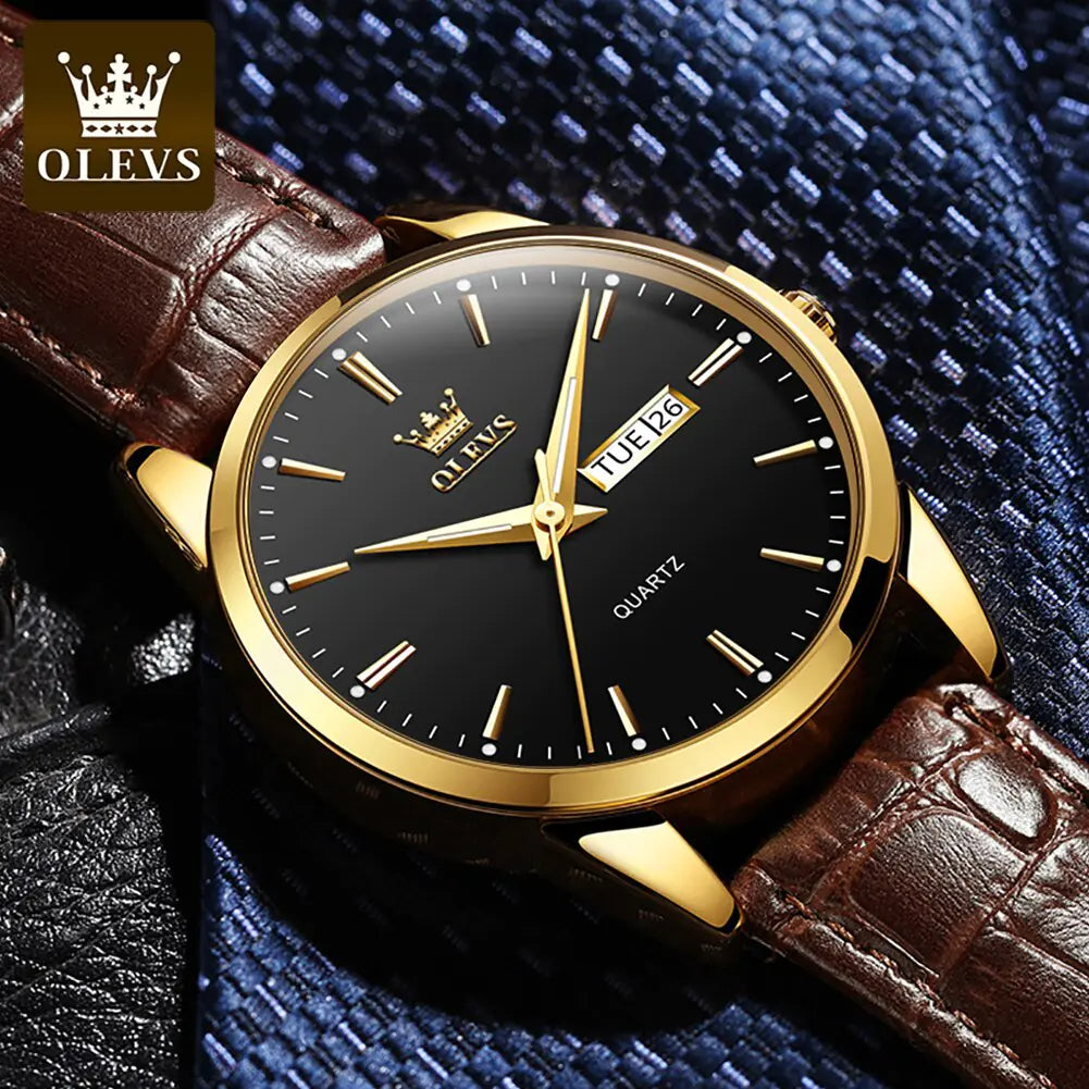 Olevs Leather Watch