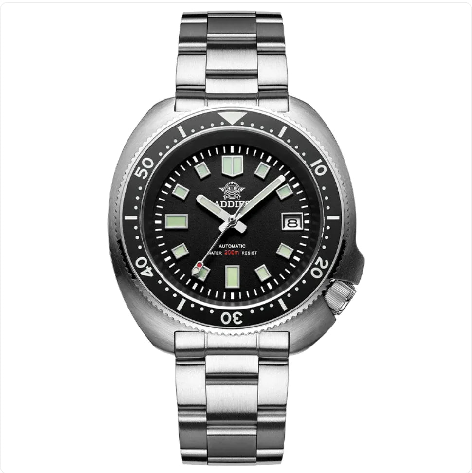 Men's Luminous Sapphire Steel Dive Watch