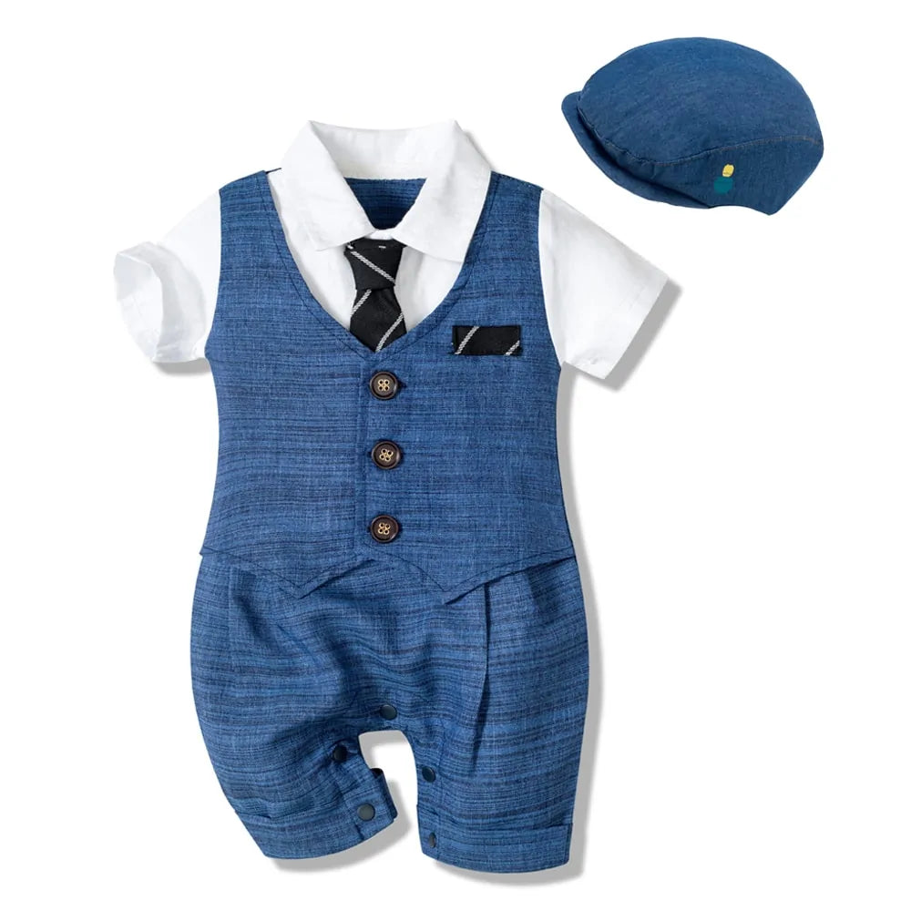 Baby Boy Formal Romper Suit