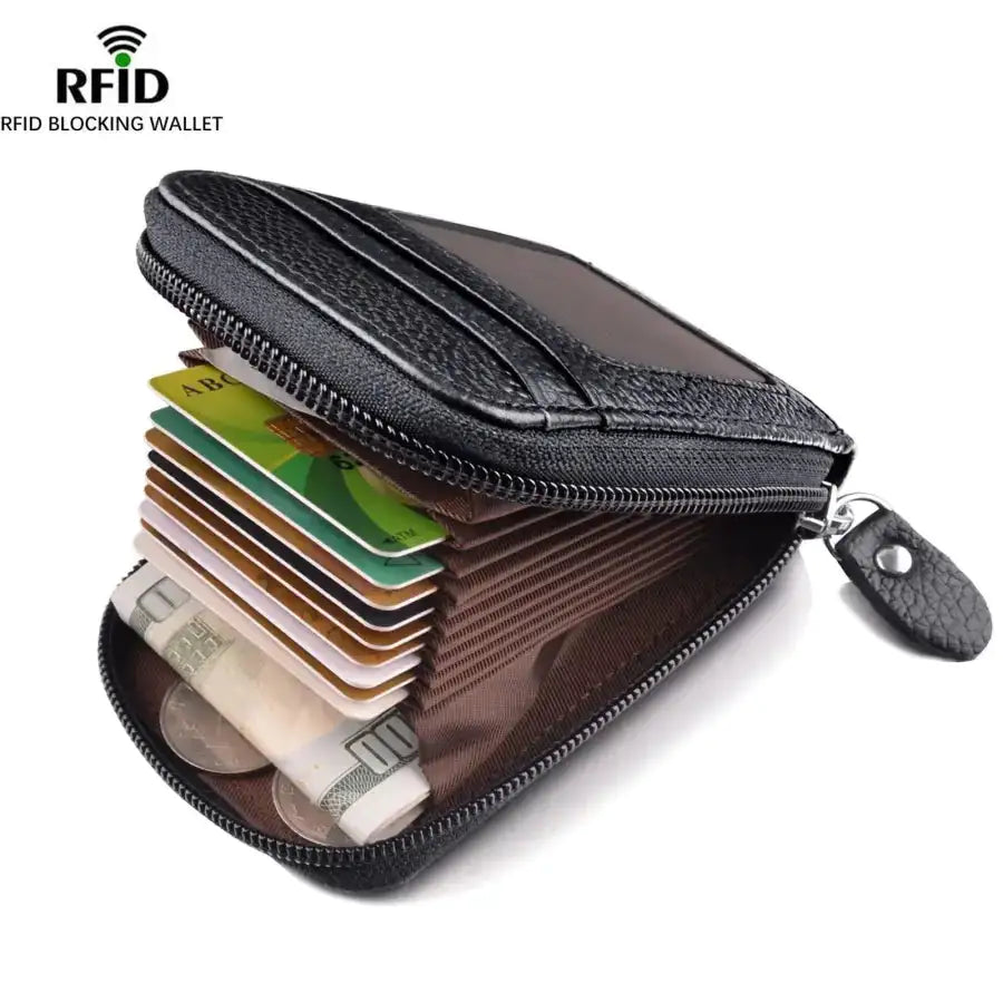 Men's Compact Wallet BG124 with RFID-blocking technology