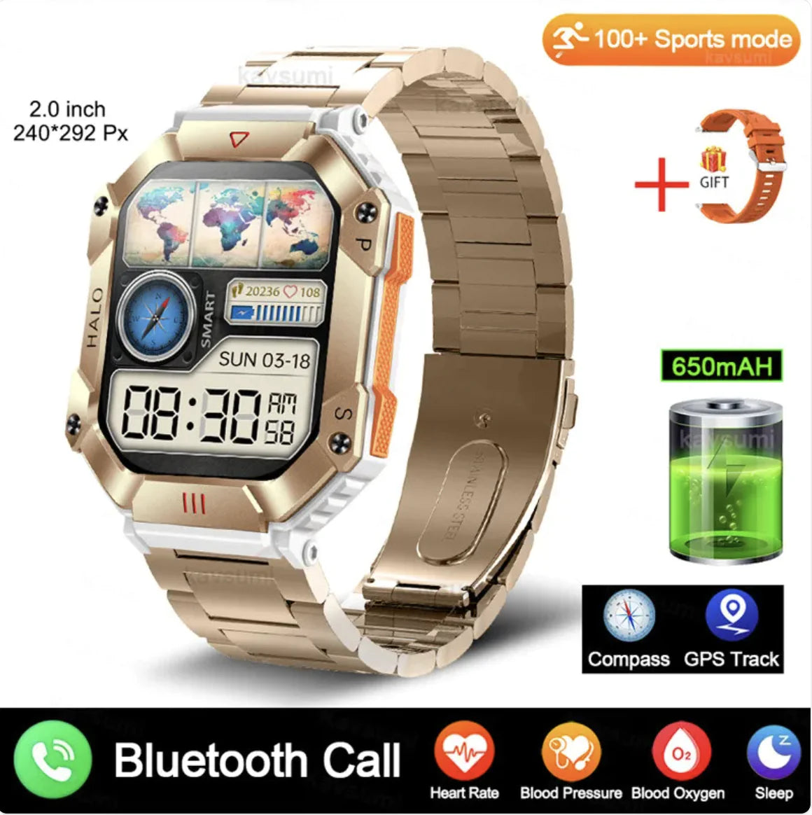 New Android GPS Fitness Smartwatch for Women