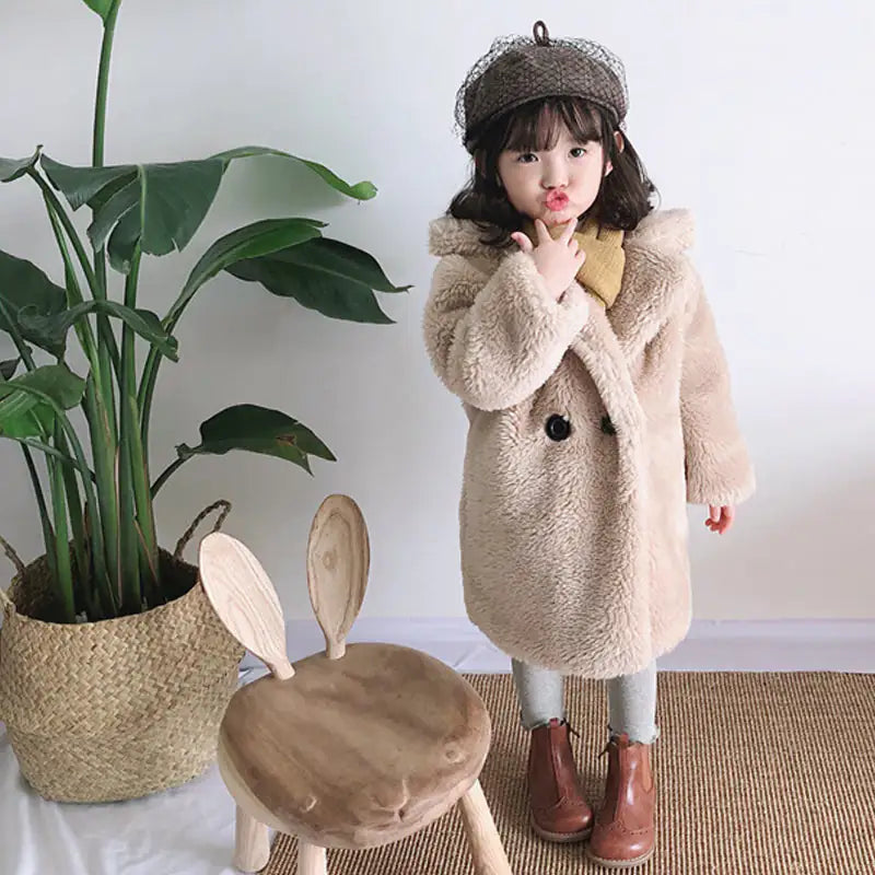 Kids Fur Coat In Autumn And Winter Coat