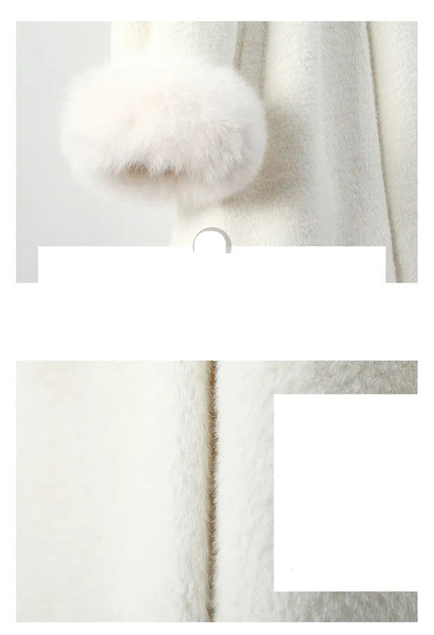 Winter Elegant Thick Women Woolen Coat