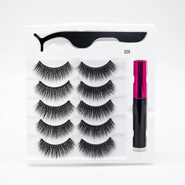 Magnetic Eyelashes False Lashes +Tools