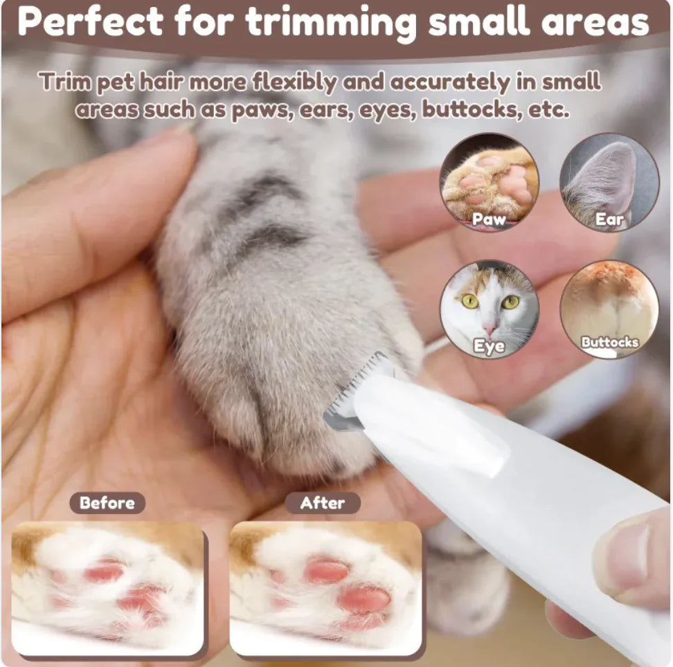 Pets Paw Trimmer with LED Light and Display -Waterproof