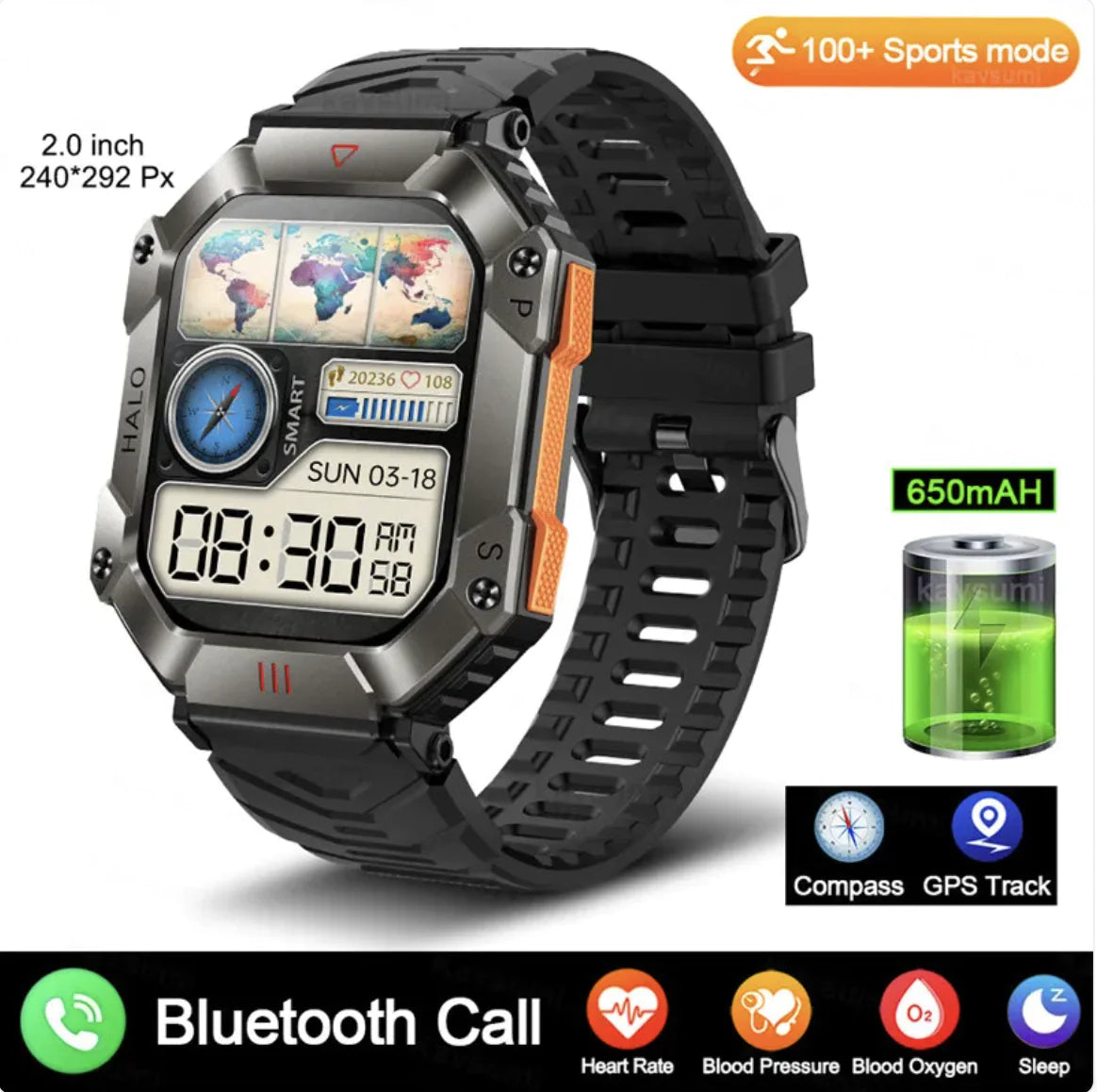 New Android GPS Fitness Smartwatch for Women