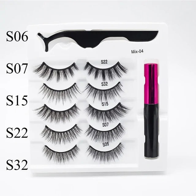 Magnetic Eyelashes False Lashes +Tools