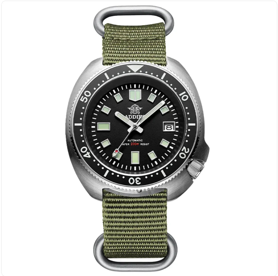 Men's Luminous Sapphire Steel Dive Watch