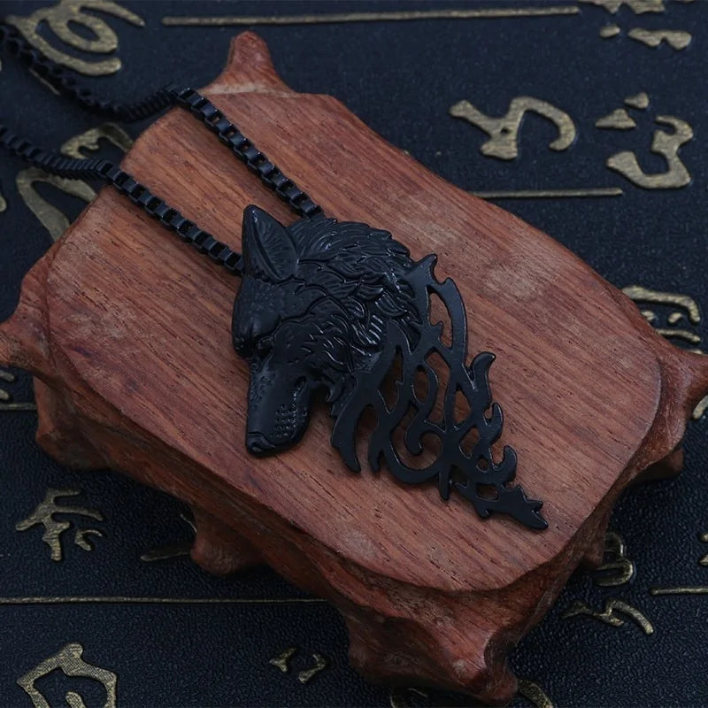 Wolf Head Pendant Necklace