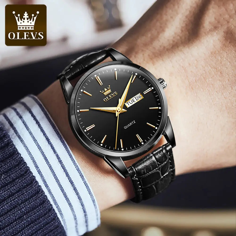 Olevs Leather Watch