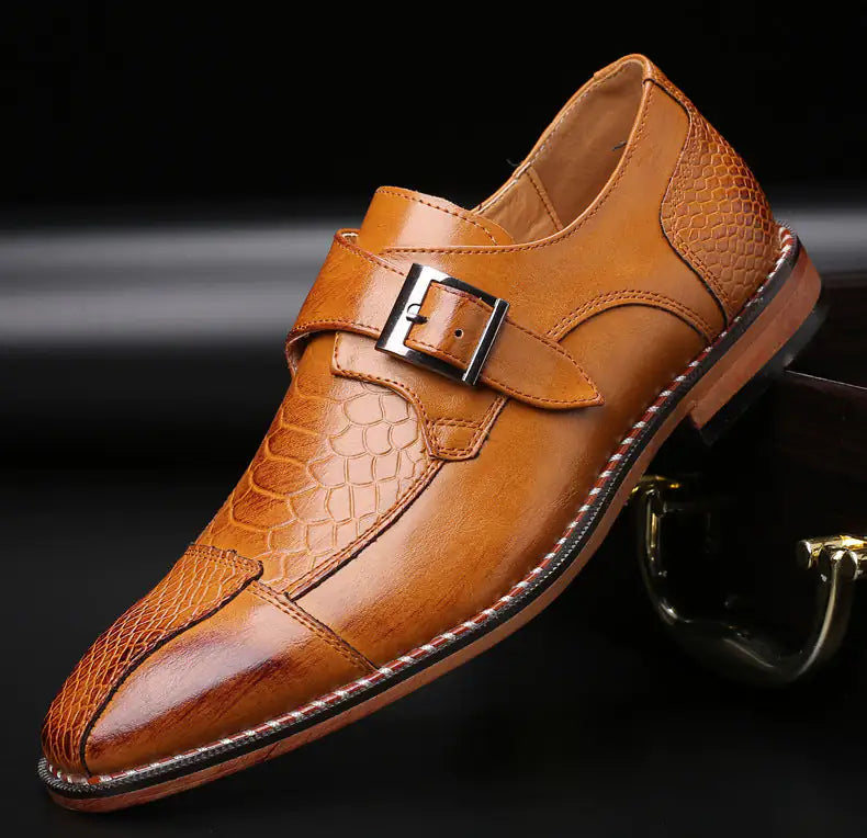 Men's Monkstrap Leather Dress Shoes