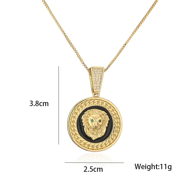 Golden/Silver Color Lion Pendant Necklace