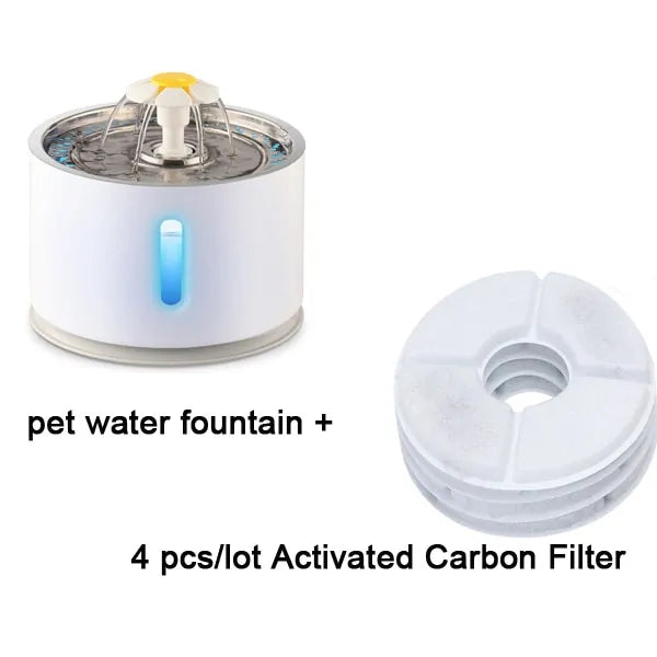 Automatic Pet Water Fountain with 4pcs activated carbon filters