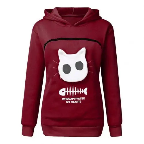 Cat's Hoodie with Cuddle Pouch