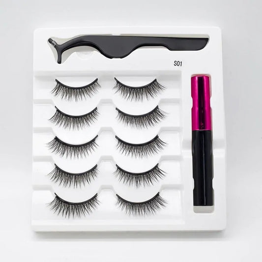 Magnetic Eyelashes False Lashes +Tools