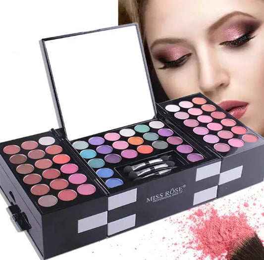 Eyeshadow Blush Eyebrow Makeup -MISS ROSE 144 Color Makeup Kit