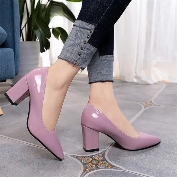 Mid Heel Pointed Toe Shoes