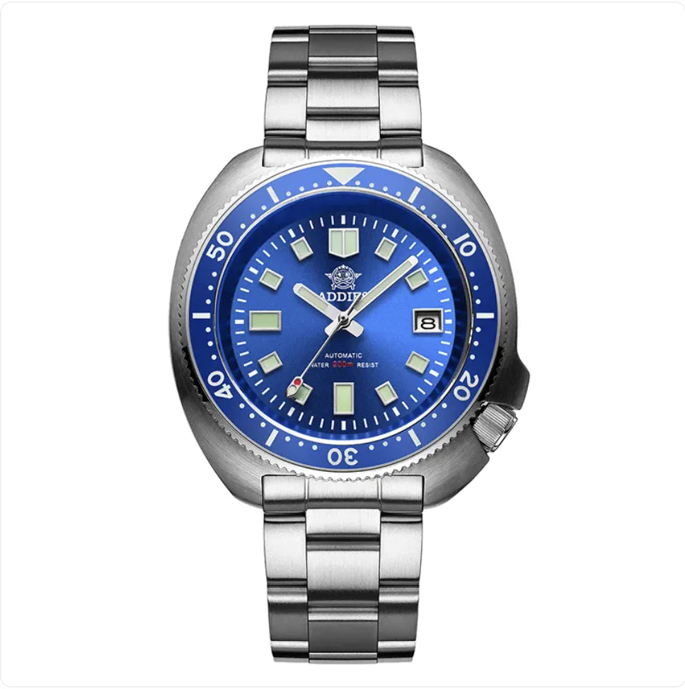 Men's Luminous Sapphire Steel Dive Watch