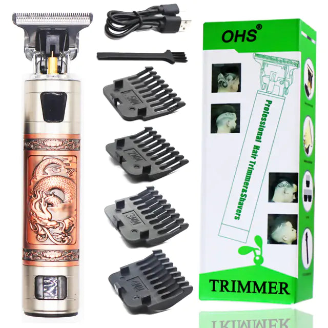 T9 USB Electric Hair Clipper: Rechargeable Trimmer for Men