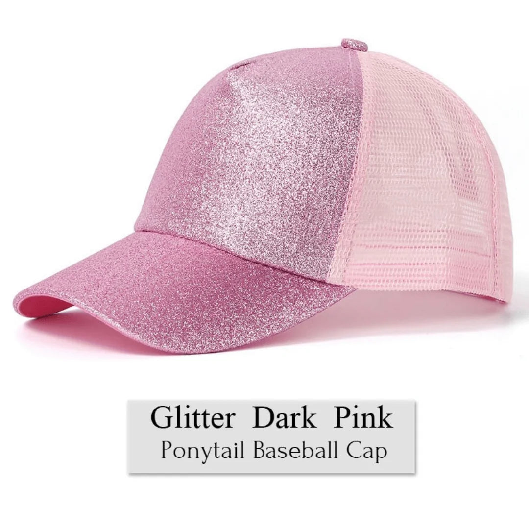 Glitter Ponytail Baseball Cap