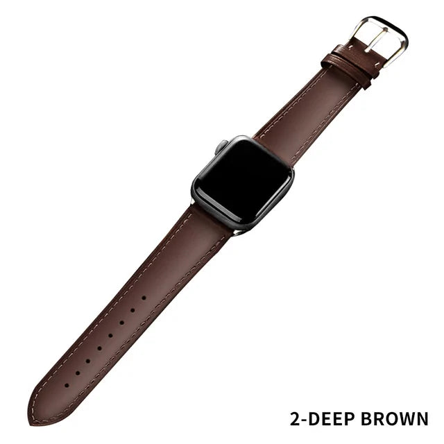 Brown Leather Band for Apple Watch