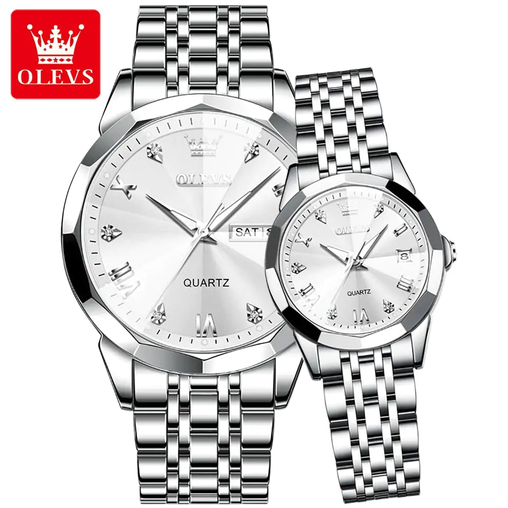 Olevs Diamond 3D Watch Set