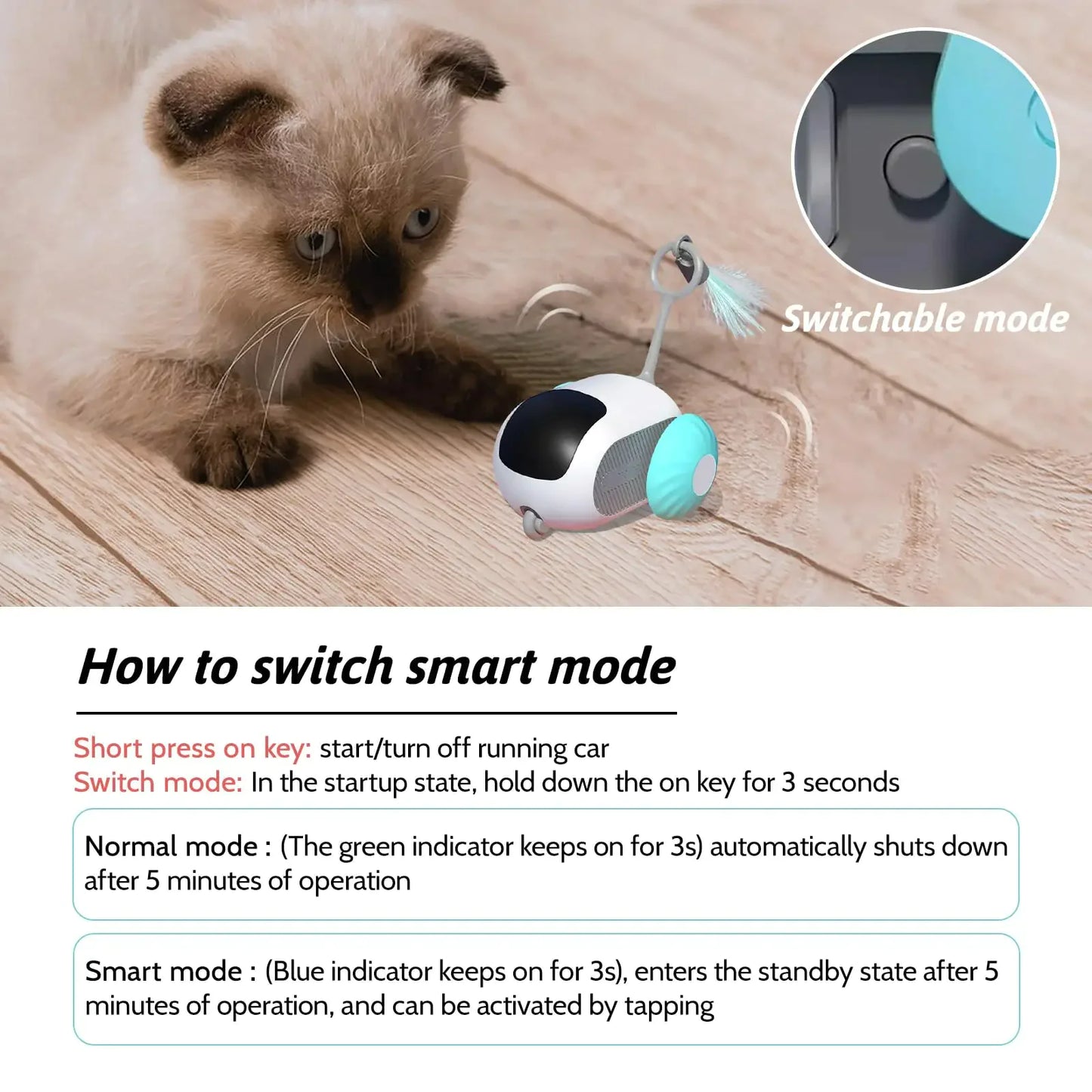 Electric remote-controlled Smart Cat and Dog Toy