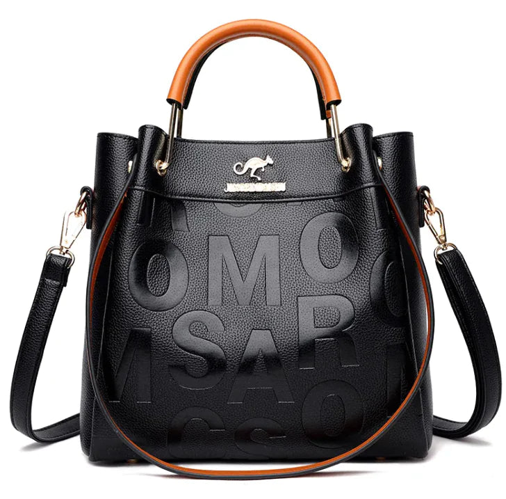 Elegant Embossed Leather Handbag