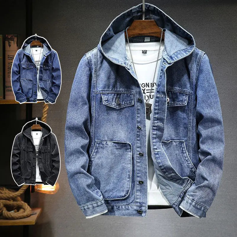 Men's Hooded Denim Jacket