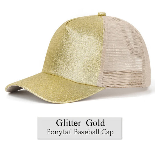 Glitter Ponytail Baseball Cap