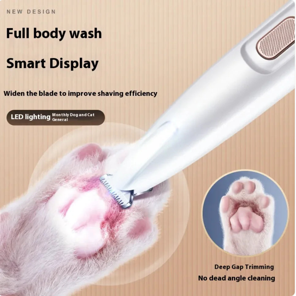 Pets Paw Trimmer with LED Light and Display -Waterproof