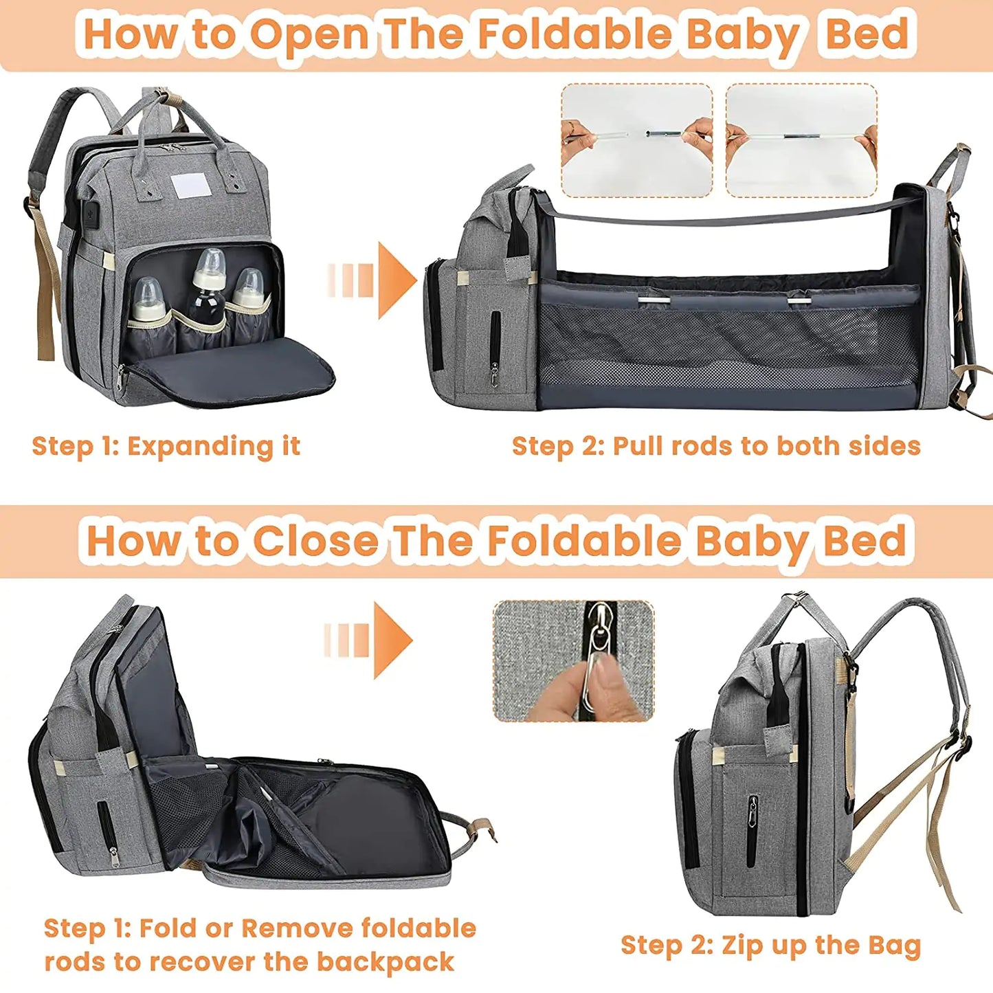 Portable Baby bag Bed