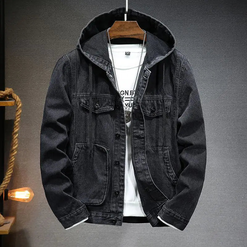 Men's Hooded Denim Jacket