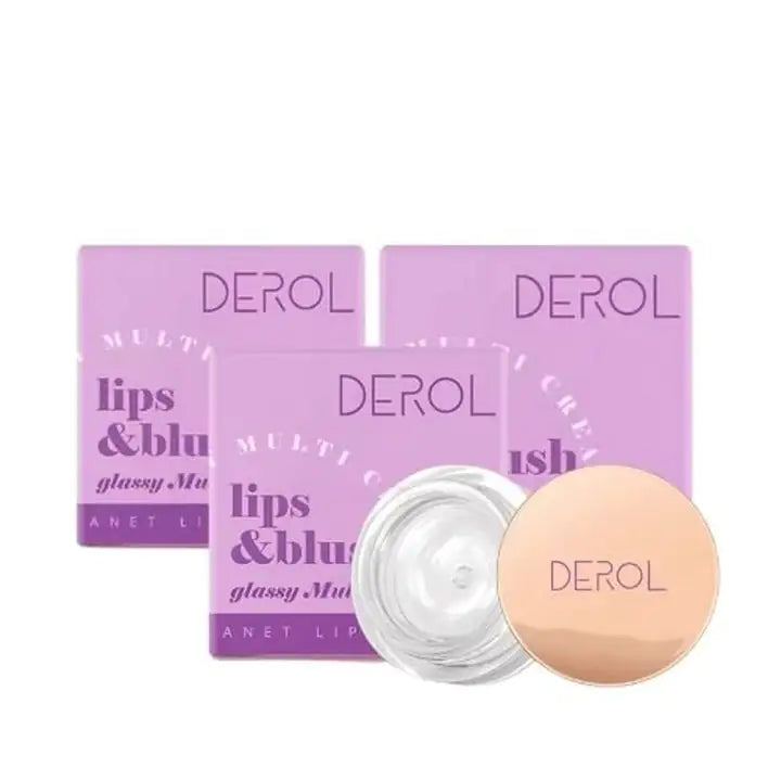 Derol Lips & Blush - Natural Color for Lips and Face - 3pcs