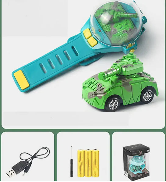 Alloy Watch Remote Control Car Boys Mini Tank