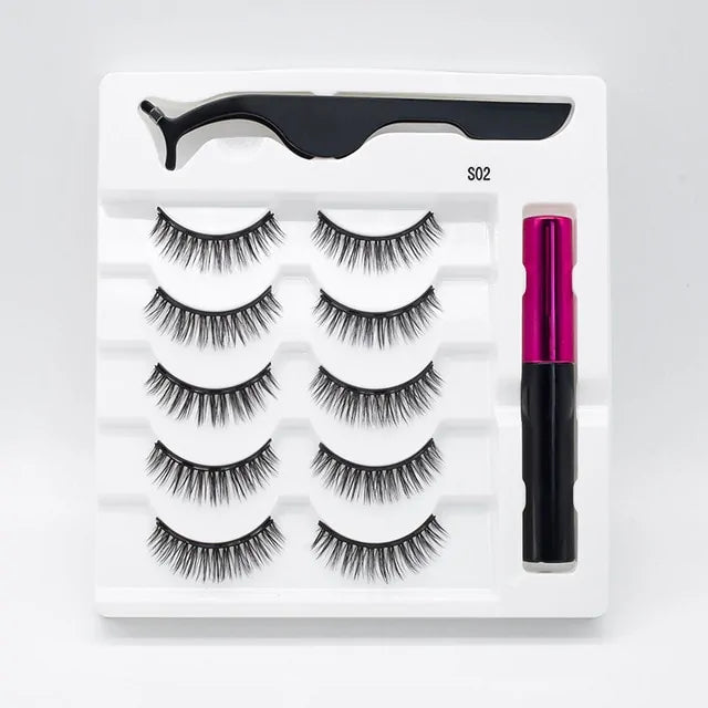 Magnetic Eyelashes False Lashes +Tools