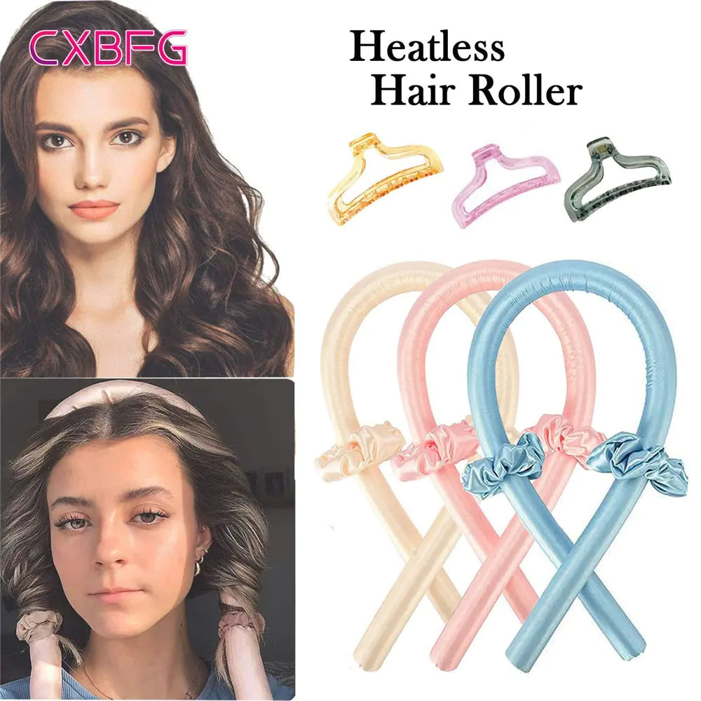 Headband Lazy Hair Curlers Hair Styling with Clip