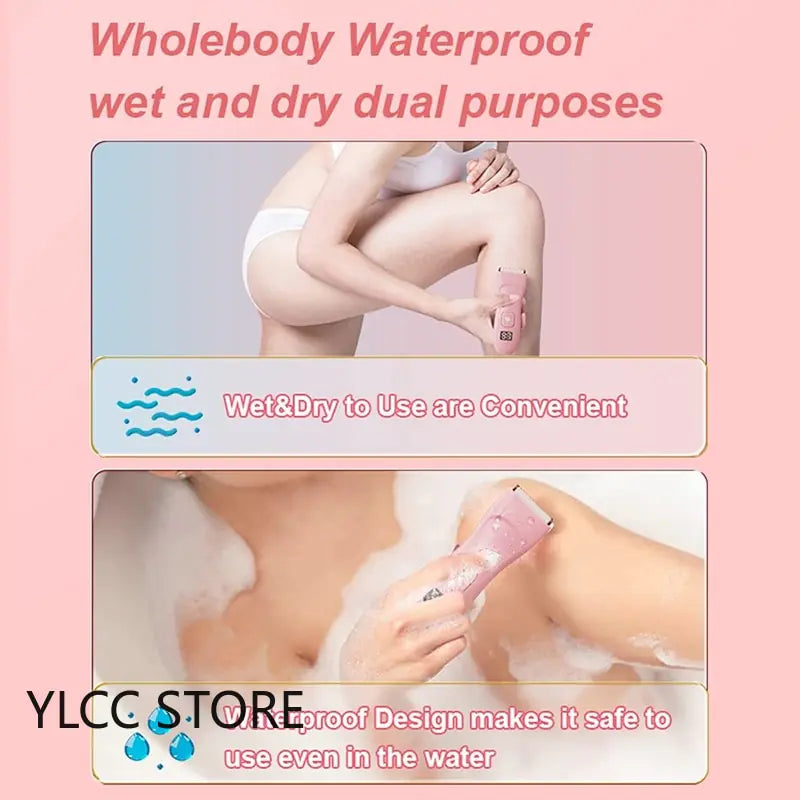 Waterproof Electric Bikini Trimmer for Women