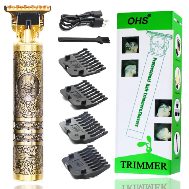 T9 USB Electric Hair Clipper: Rechargeable Trimmer for Men