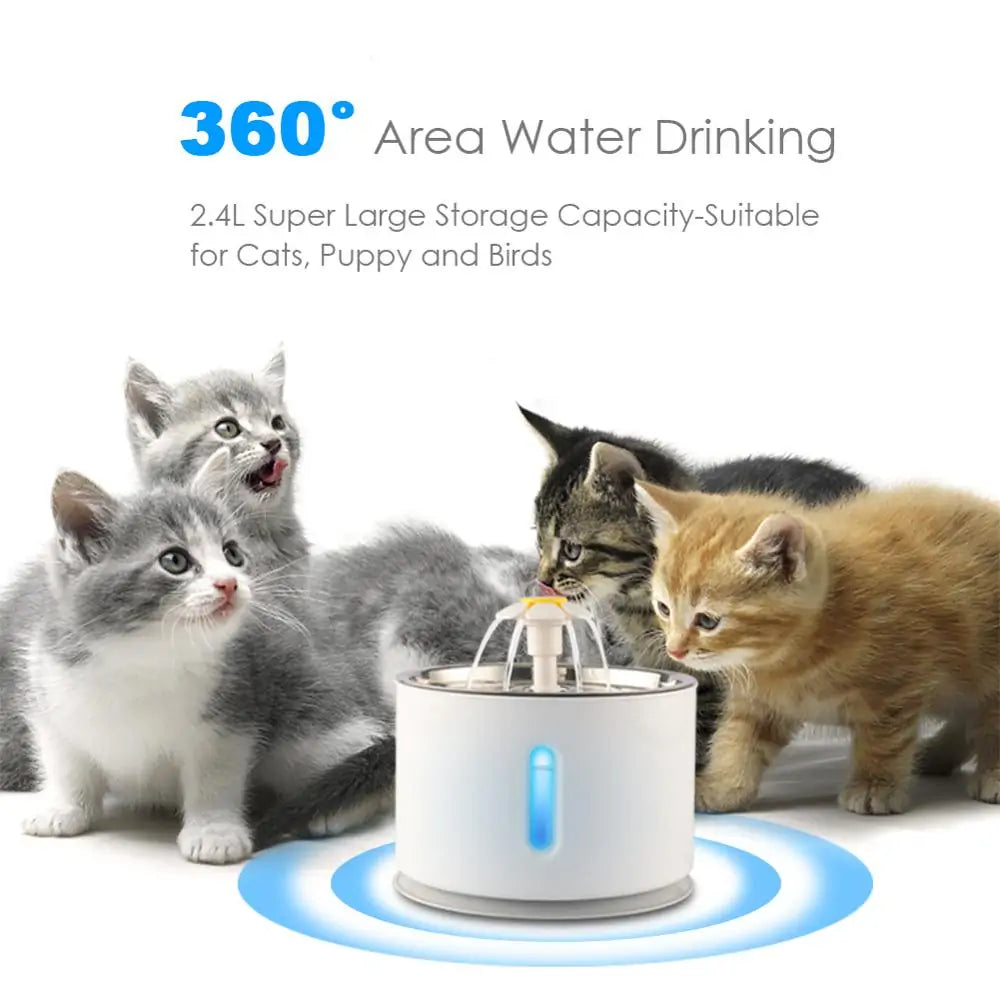 Automatic Pet Water Fountain with 4pcs activated carbon filters